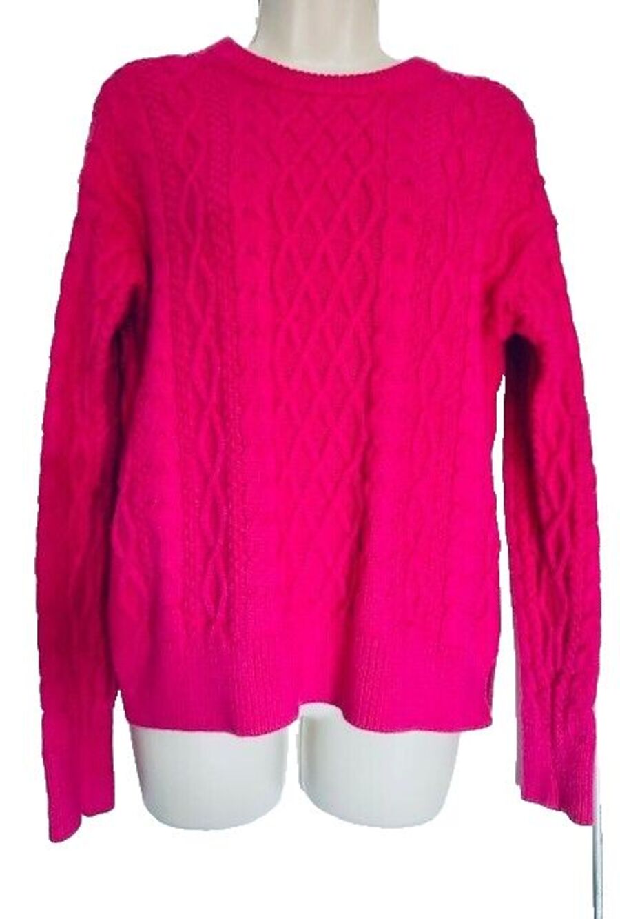 JCrew Women Cotton Cozy Knit Barbie Preppy Academia Pullover Crew Neck Sweater S